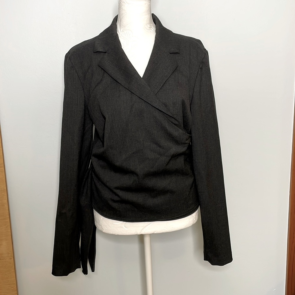 Lafayette 148 New York Wool Wrap Tie Top